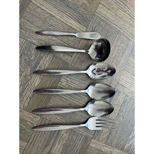 Oneidacraft Deluxe Stainless - DELMAR TAPER - LOT OF 6 SERVING PIECES